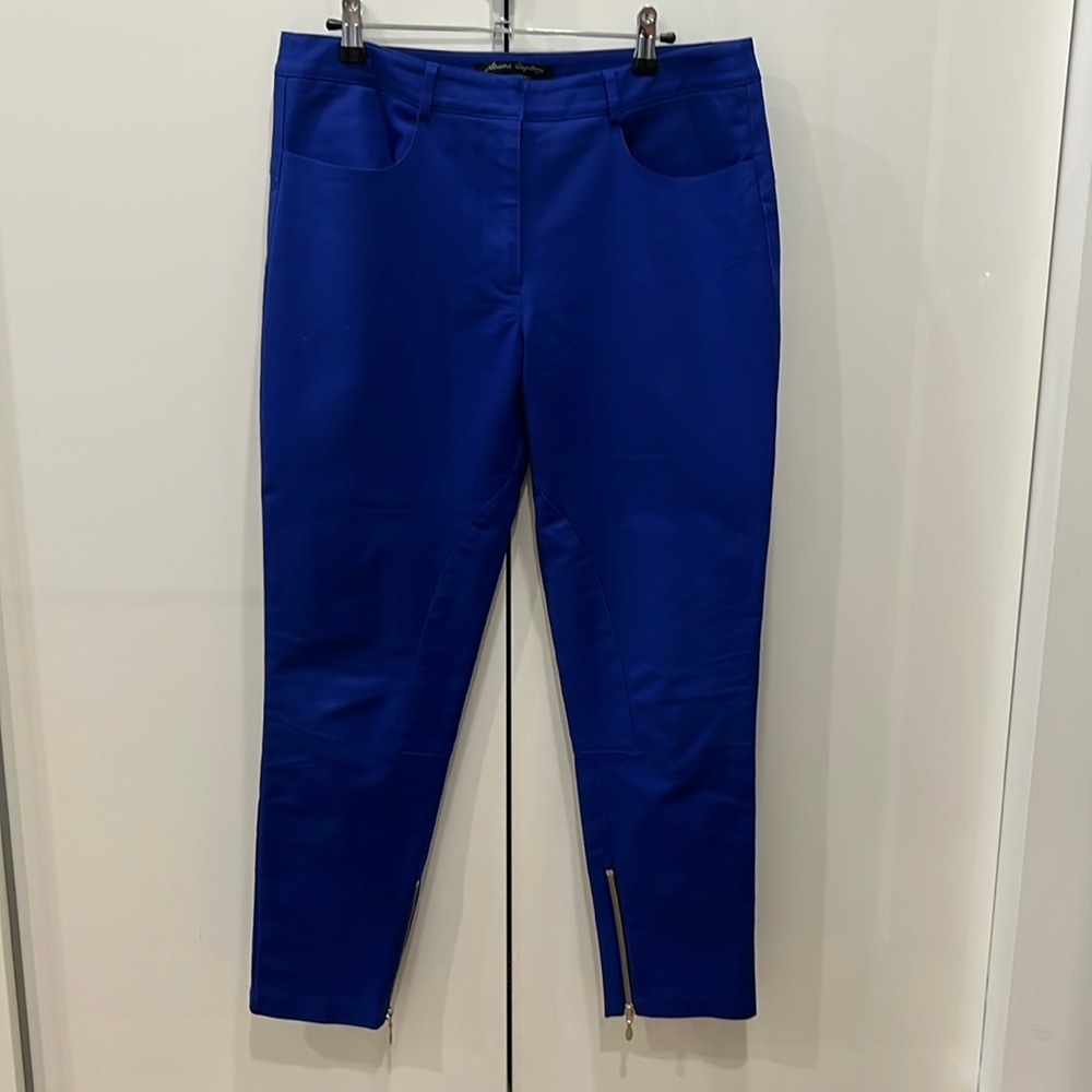 Sandra Angelozzi Royal Blue Slim Fit Pants (38)